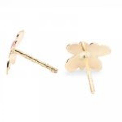 69AP74 pendientes eles niña oro 18k mariposa esmalte trasera 6