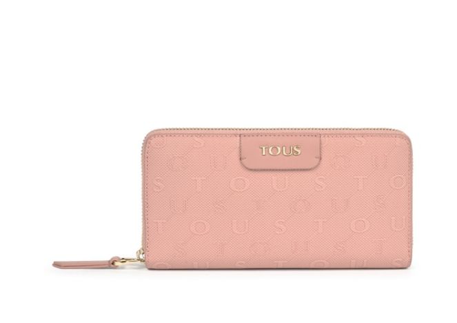 Billetera mediana Tous Script Day rosa 195900741