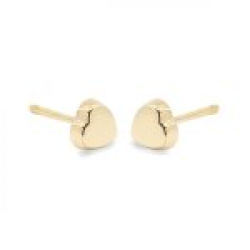 45A5130 pendientes eles bebé oro amarillo 18k corazon liso