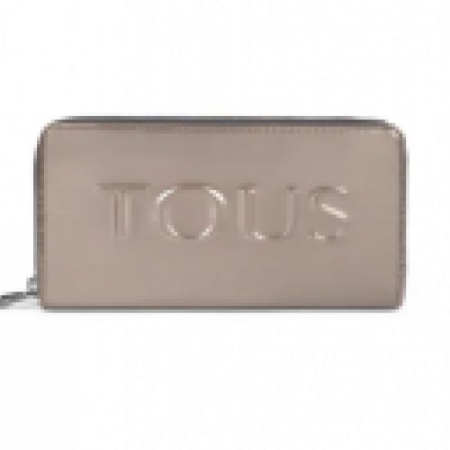 Billetera mediana Tous Grata Dorp gris y fucsia 195960497