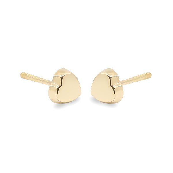 45A5130 pendientes eles bebé oro amarillo 18k corazon liso